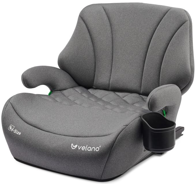 Бустер VELANO Gravo i-Size 125–150 см, ISOFIX + підстаканник, grey