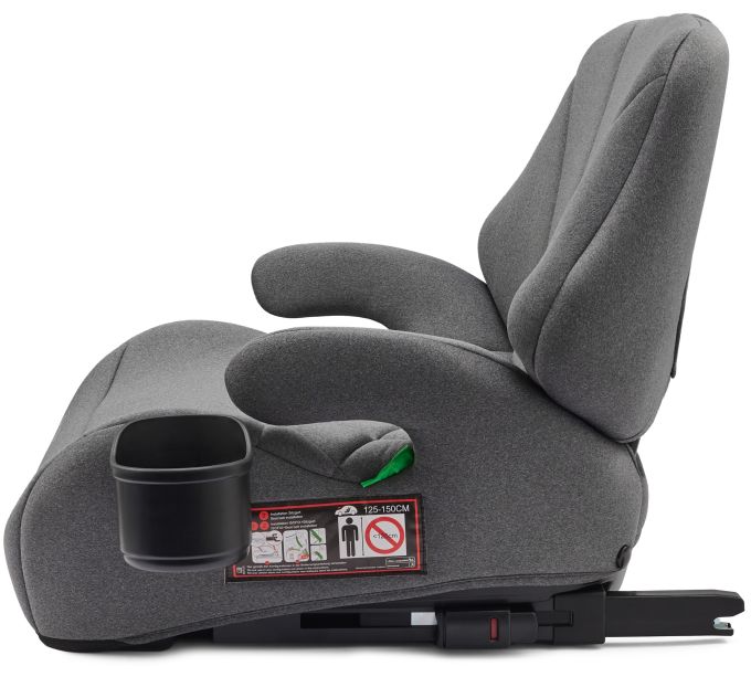 Бустер VELANO Gravo i-Size 125–150 см, ISOFIX + підстаканник, grey