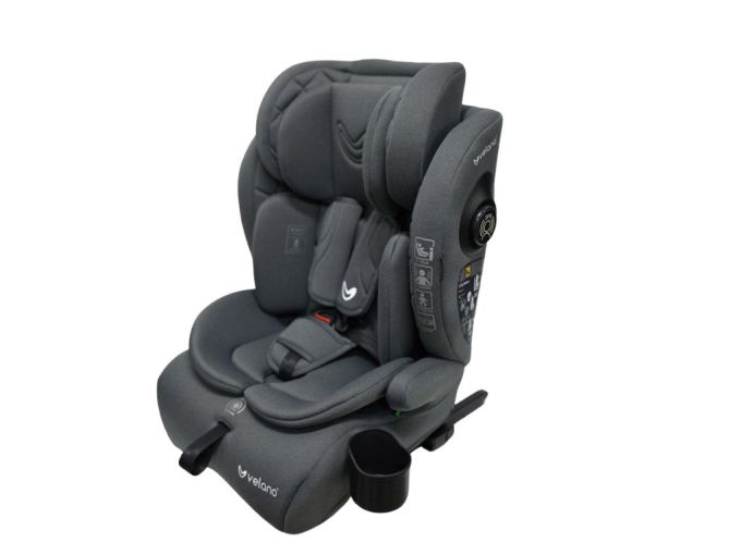 Автокрісло VELANO Flexo i-Size 76–150 см, ISOFIX + Top Tether/ремінь, grey