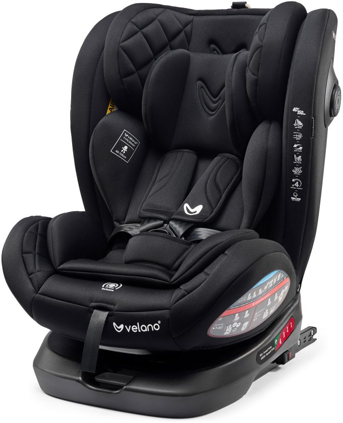 Автокрісло VELANO Aura 360° i-Size 40–150 см, ISOFIX, black