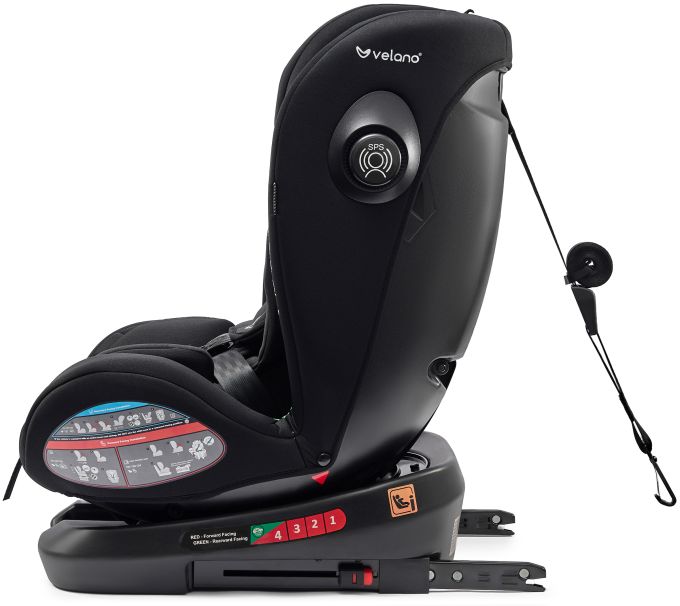Автокрісло VELANO Aura 360° i-Size 40–150 см, ISOFIX, black