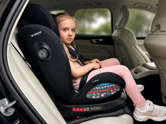 Автокрісло VELANO Aura 360° i-Size 40–150 см, ISOFIX, black