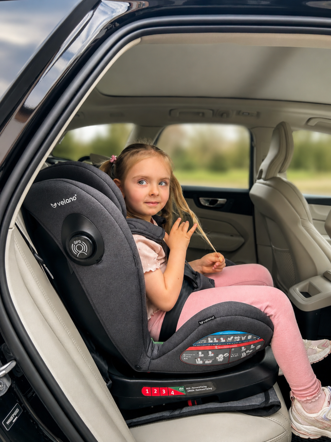 Автокрісло VELANO Aura 360° i-Size 40–150 см, ISOFIX, grey
