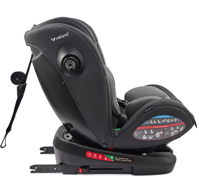 Автокрісло VELANO Aura 360° i-Size 40–150 см, ISOFIX, grey