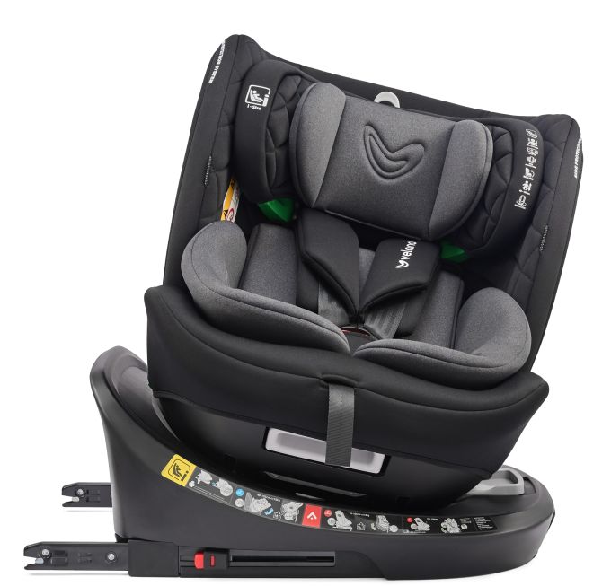 Автокрісло VELANO Vento 360° i-Size 40–150 см, ISOFIX + опорна нога, grey