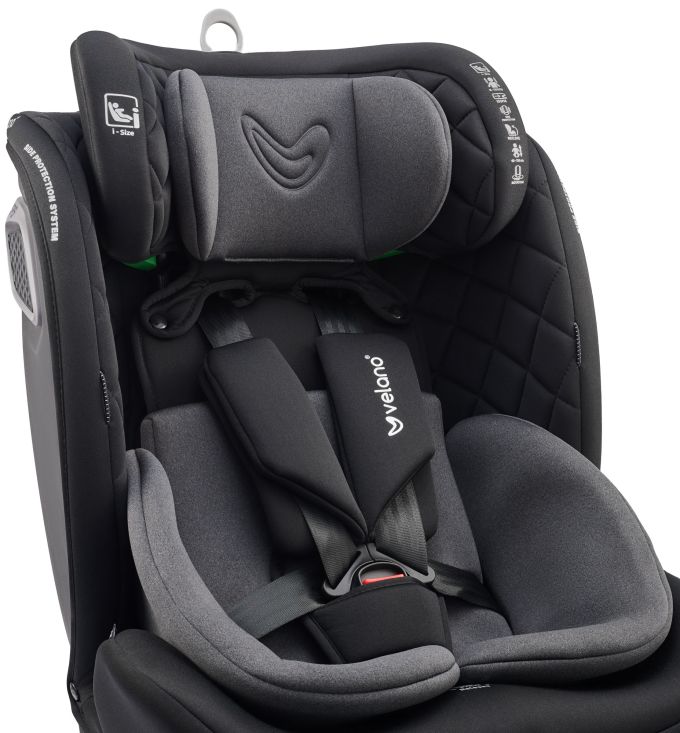 Автокрісло VELANO Vento 360° i-Size 40–150 см, ISOFIX + опорна нога, grey