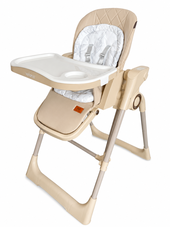 Стілець дитячий для годування 2 в 1 з функцією гойдалкиVELANO Movio, beige