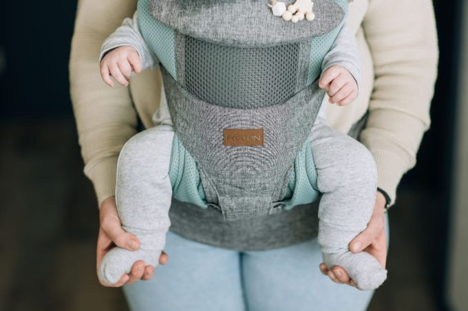 Сумка-кенгуру FreeON Easy Move 3 в 1,  mint-grey