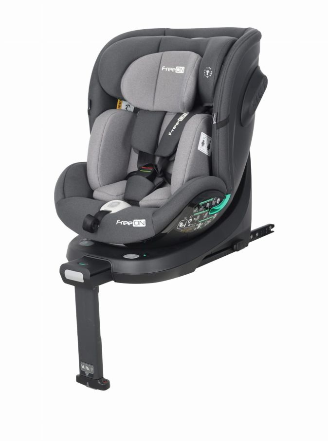 Автокрісло FreeON Space, поворотність 360° i-Size 40-150 см, light grey